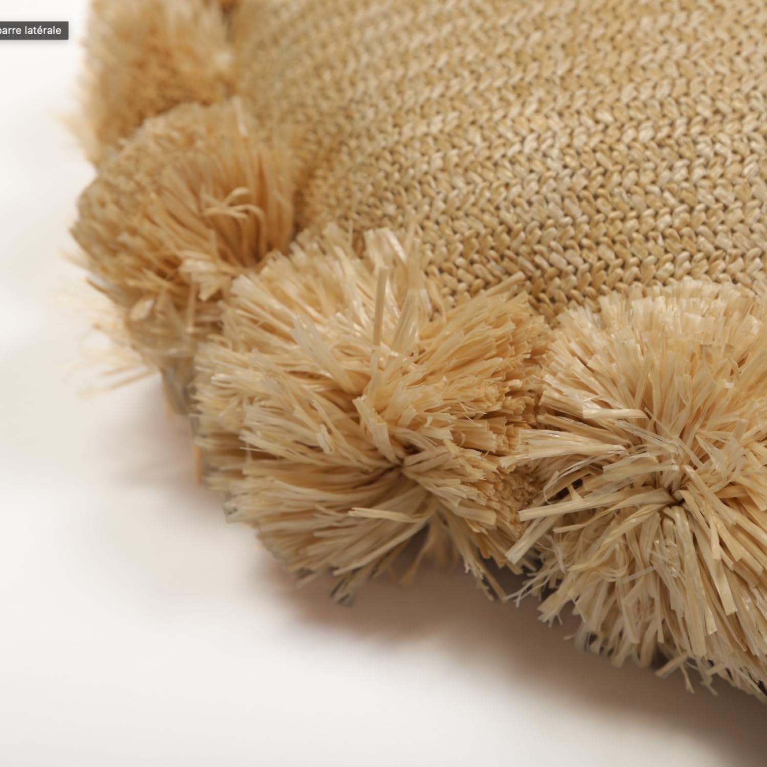 Coussin Effet Raphia - Forme Soleil - 50x15cm - Déco Arts