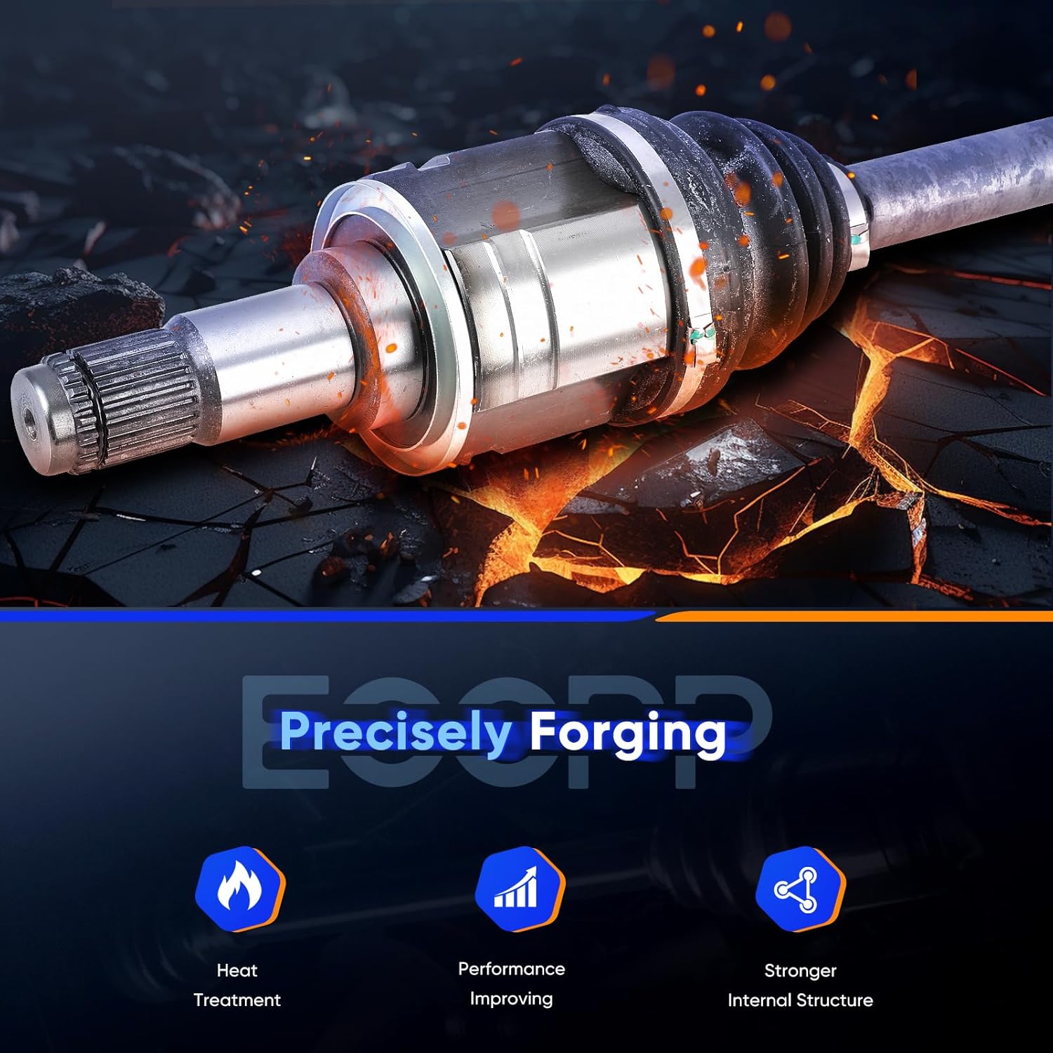 ECCPP CV Axle Shaft Assembly fit for Toyota RAV4 2008 2.4L 4WD, RAV4 2006-2007 2.4L 4WD/AWD, RAV4 2009-2012 2.5L 4WD Front Left Drive Side 66-5295