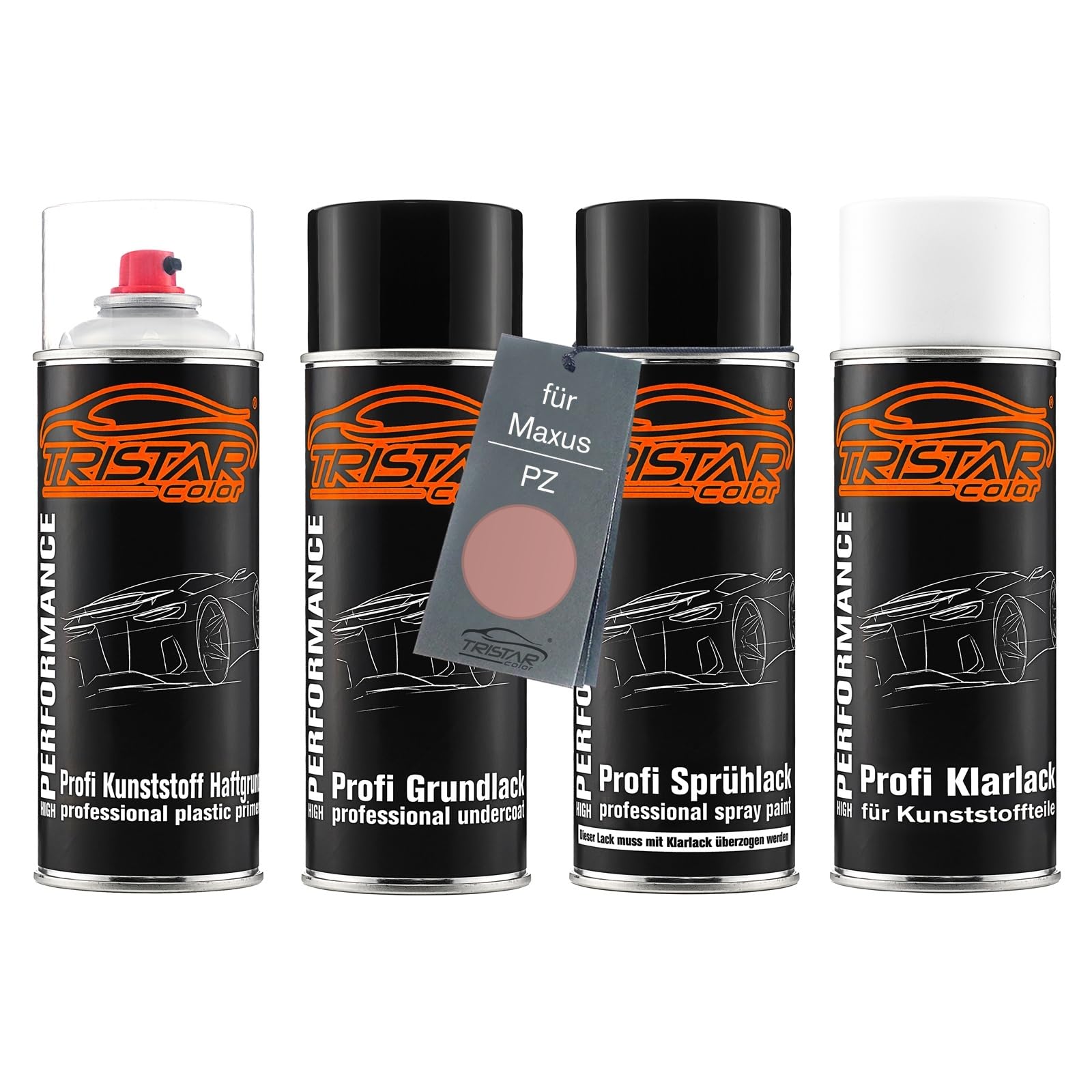 TRISTARcolor Zestaw w sprayu Lakier samochodowy do zderzaka z tworzywa sztucznego dla Maxus PZ Shan Hu Fen Metallic Perl