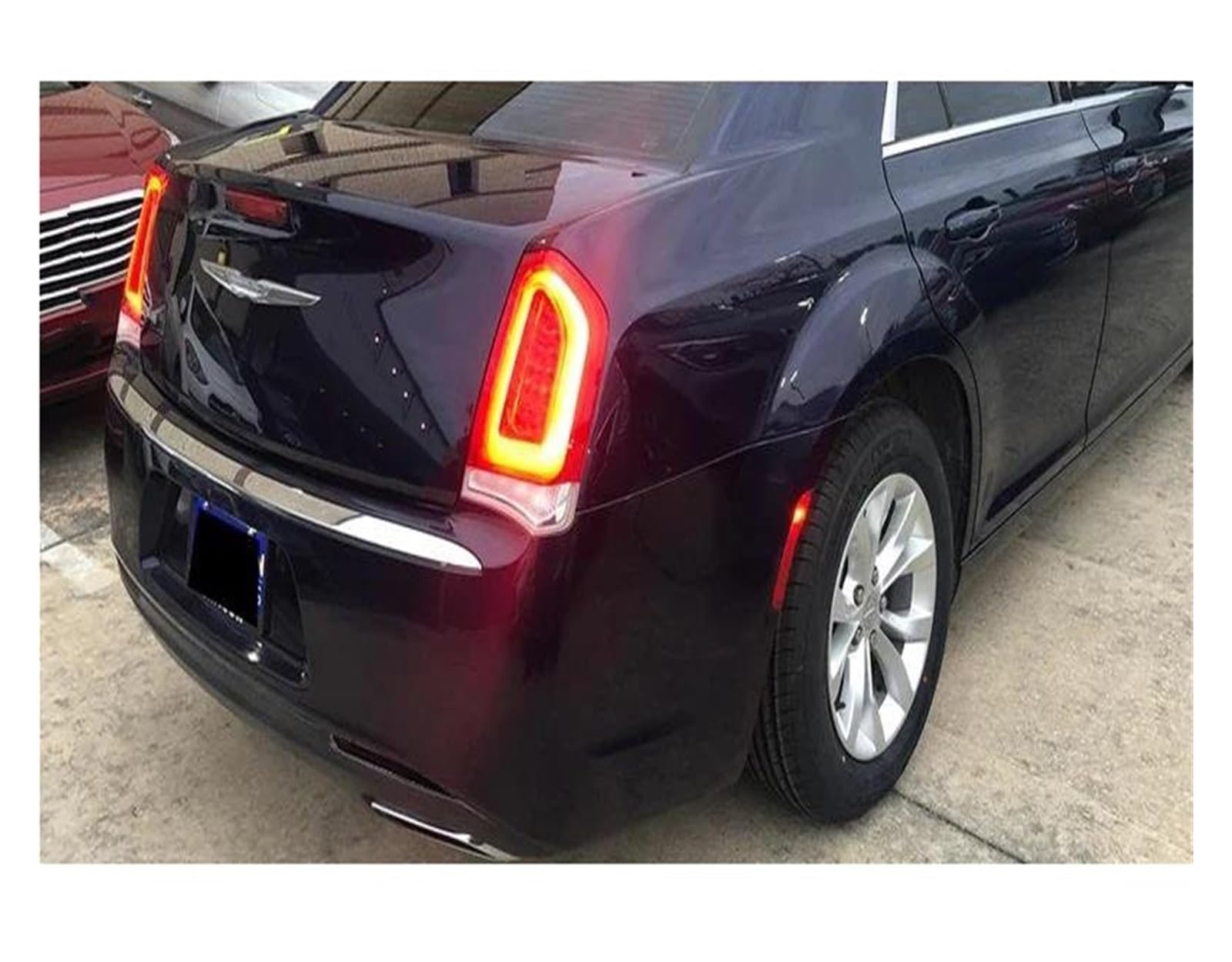 Tulipa Piloto Trasero para Chrysler 300 2015-2022 ABS Coche Reflector Parachoques Trasero Cola Cristal Faro Trasero