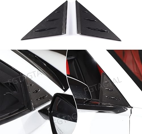 Cubierta de alerón lateral para espejo retrovisor compatible con Chevrolet Corvette C8 2020-2023, canaliza el aire del automóvil, reduce el ruido