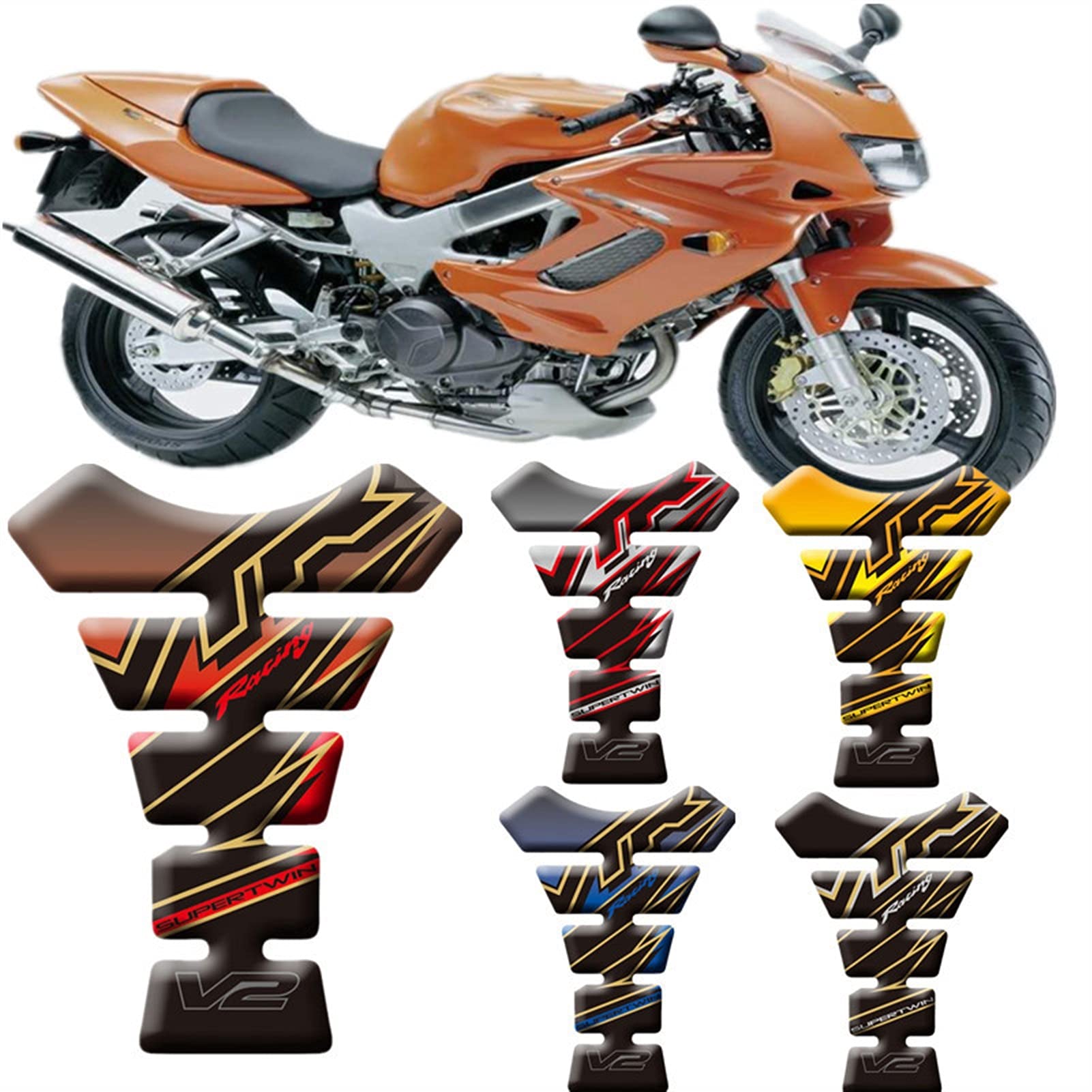 Autocollant Protection Réservoir Moto Honda VTR1000 SP1 SP2 - Antidérapant Antirayures, Lot De 3