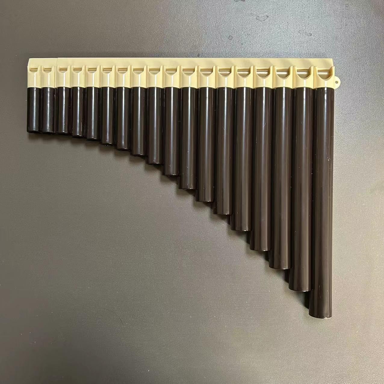 Panflöte 16-Rohr-Unterrichtspanflöte spezielles Einsteiger-Panflöte-Blasinstrument in C-Stimmung(Brown)