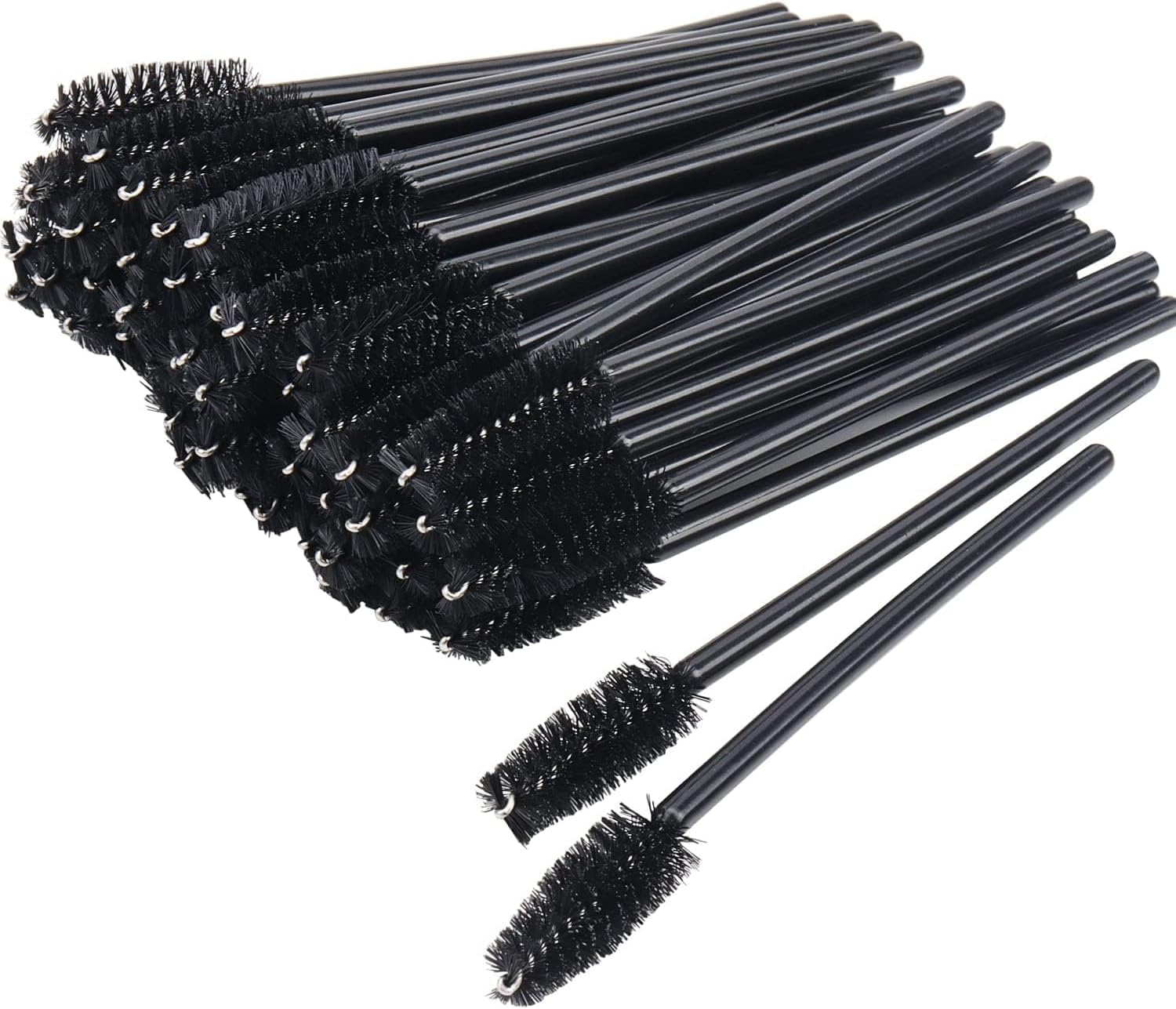 50PCS Mascara Brushes, Disposable Eyelash Brushes, Eyebrow Brushes, Eyelash Brushes, Disposable, Disposable Mascara Wands Eyelash Eye Lash Brush Makeup Applicators Kit, Make Up Tools, Black