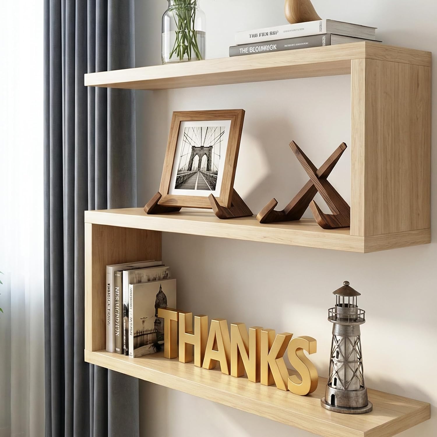 Cookbook Stand Holder for Kitchen Display, Wooden Recipe Book Holder for Kitchen Counter, Detachable Cook Book Stands for Compact Storage, Rustic Cook Bookholder Stand for Recipe, Photo (Brown)