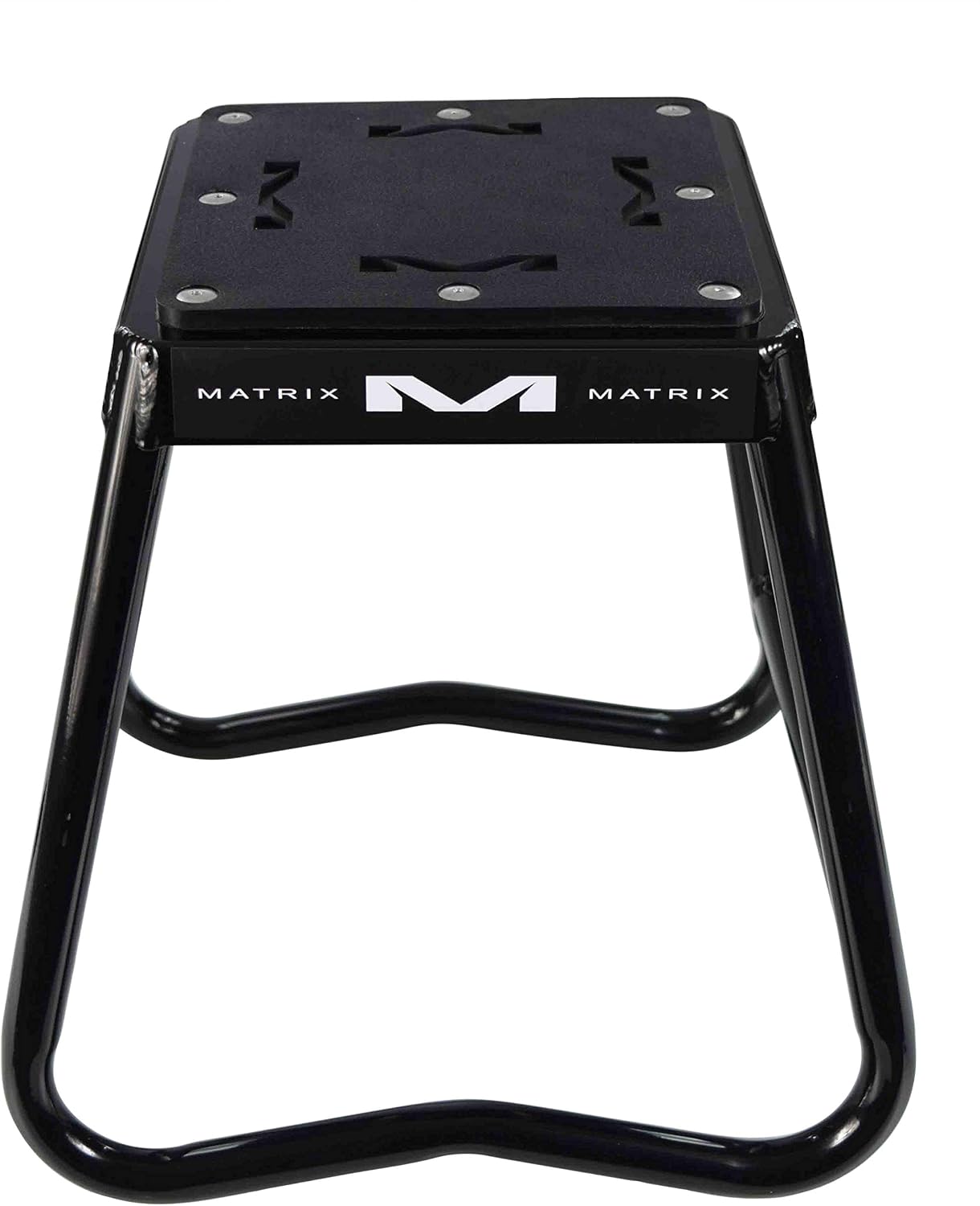 A2 Aluminum Stand Aircraft Quality Tubing with Anti-Rock Perfect for 50cc, 65cc, & 85cc Bikes Includes Sticker Pack (Black)