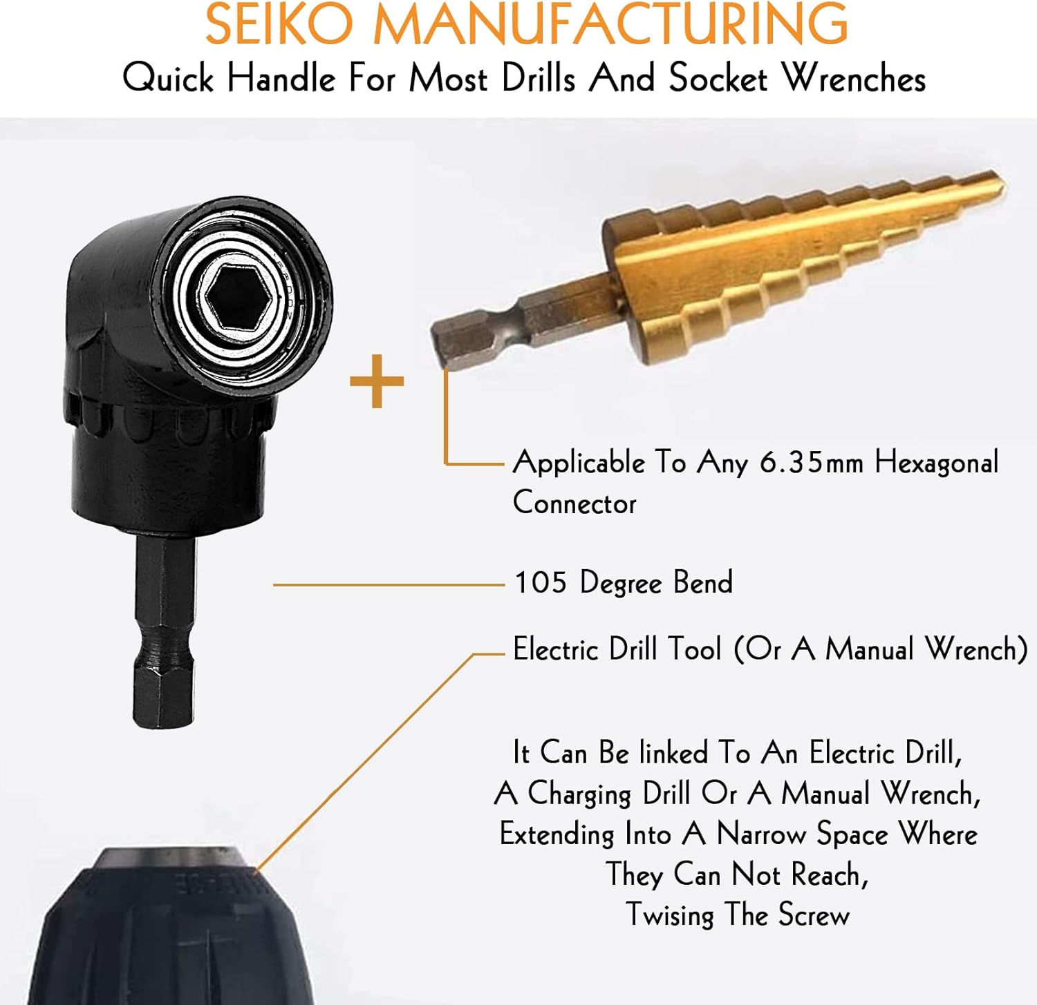 LUEXBOX Impact Grade Power Hand Tools Driver Sockets Adapter Extension Set, 1/4 3/8 1/2" Hex Shank Drill High Speed Nut Driver Bit Set for Most Electric, Hand-held Screwdrivers and Drill Bits : Tools & Home Improvement