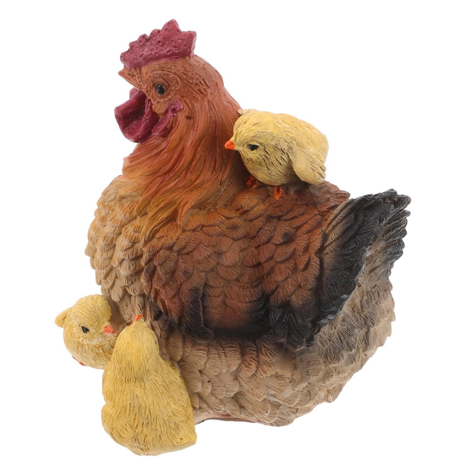 TSKIQQLQ Garden Decor Realistic Resin Hen Statue for Garden Rustic Farmhouse Decor Gardening Gifts