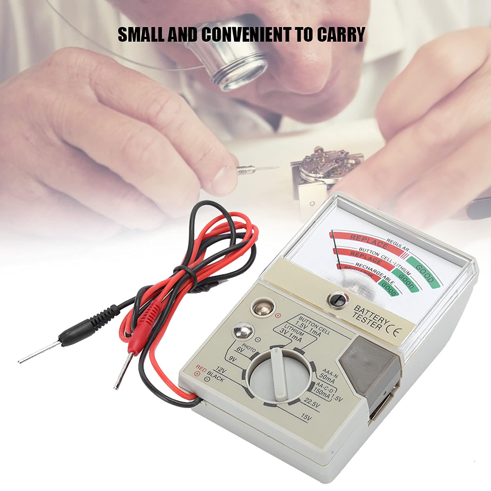 Tester Batteria Digitale Universale per Batterie a Bottone 9V e 1.5V - Misura Velocemente la Durata della Carica