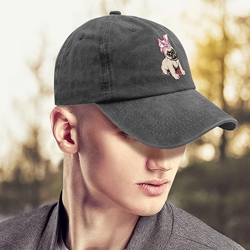 Miniatura 4 de devor Gorras de béisbol con diadema para cachorros, gorra de béisbol para hombres, divertida gorra de béisbol de mezclilla ajustable