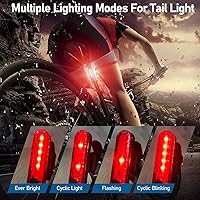 Vista 4 de Luces solares recargables para bicicleta, luces nocturnas ultra brillantes para bicicleta, faros delanteros y traseros con campana eléctrica, fácil
