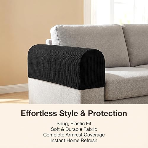 Miniatura 6 de Fundas elásticas para reposabrazos para sofá, fundas de sofá reclinable, protector de muebles antideslizante para perros, gatos y niños, suaves,