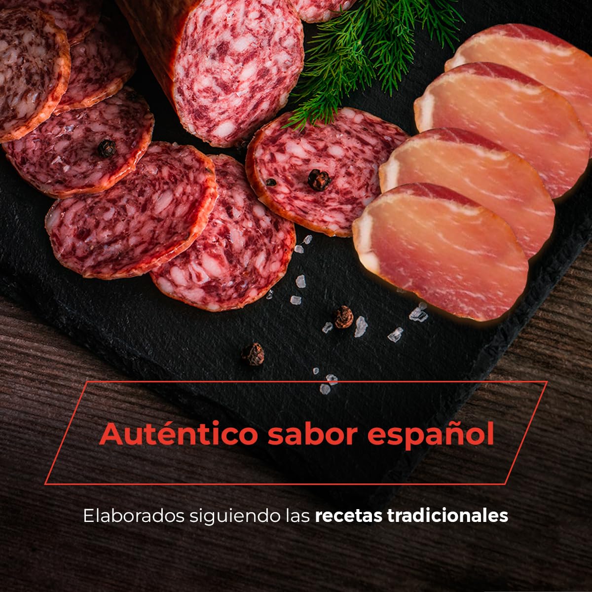 Surtido Ibérico - Lomo, Chorizo y Salchichón - Embutidos Ibéricos envasados al Vacío de Elaboración Tradicional - EIbérico (Surtido Gourmet)