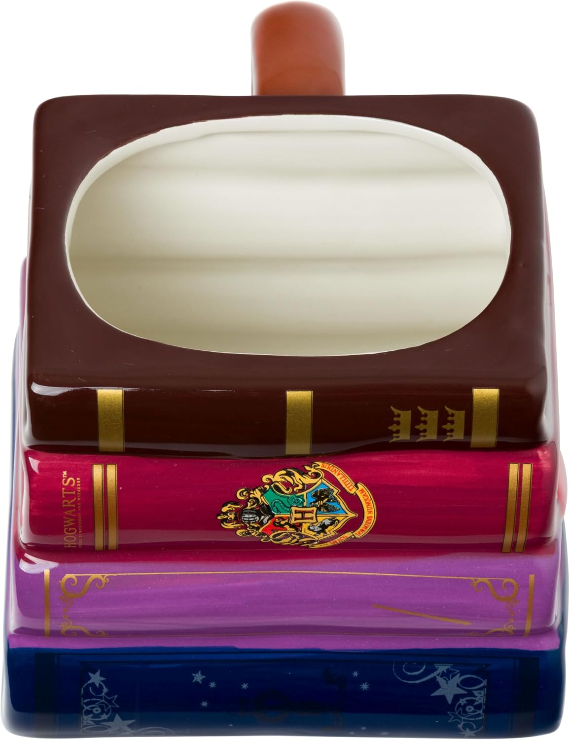 Silver Buffalo Harry Potter Book Stack Ceramic 3D Sculpted Mug, 20 Ounces