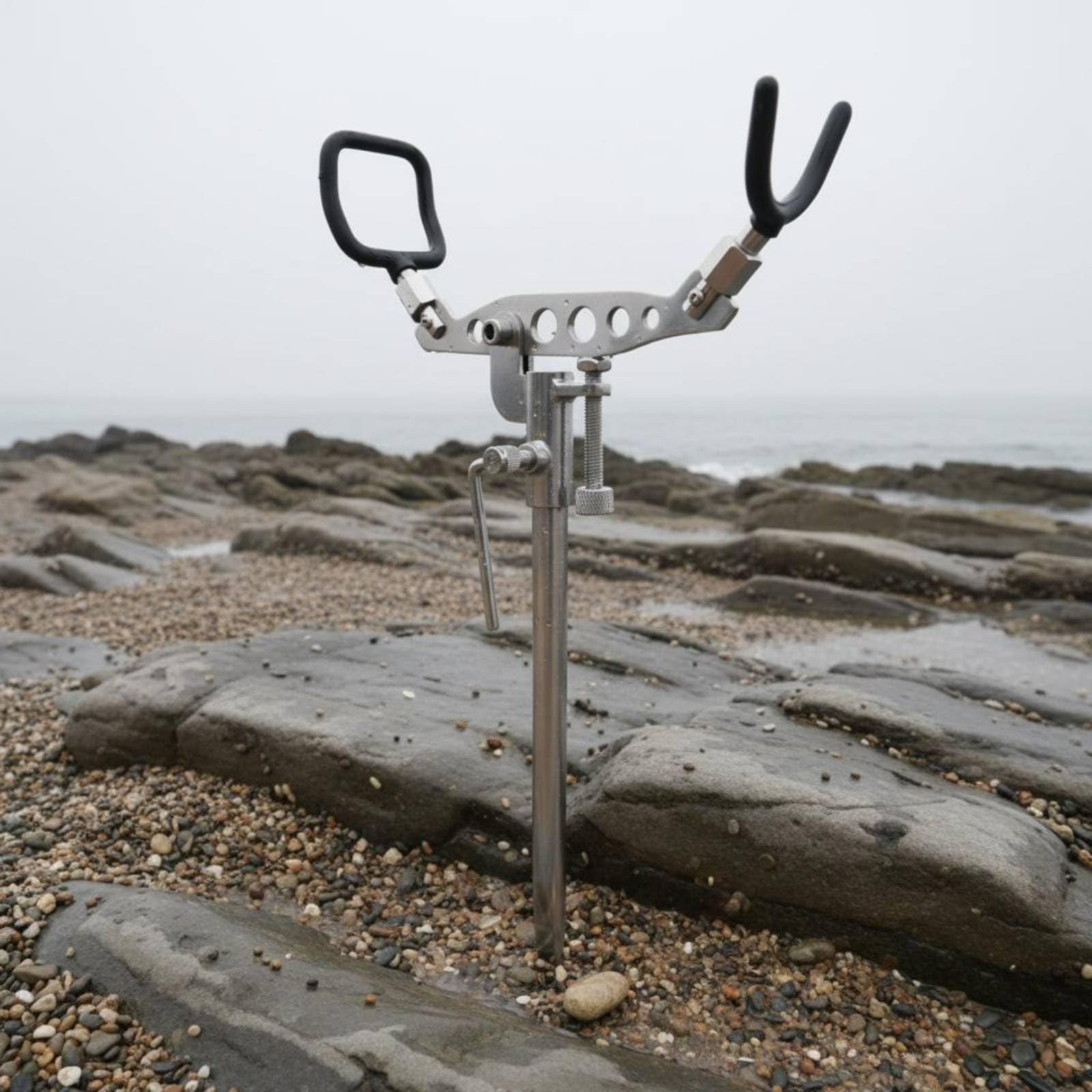 Soporte para Cañas de Pescar Estable Diseño Portátil de Acero Inoxidable y Goma Antideslizante con Ajuste Personalizado Adecuado para Jornadas de Pesca y en .