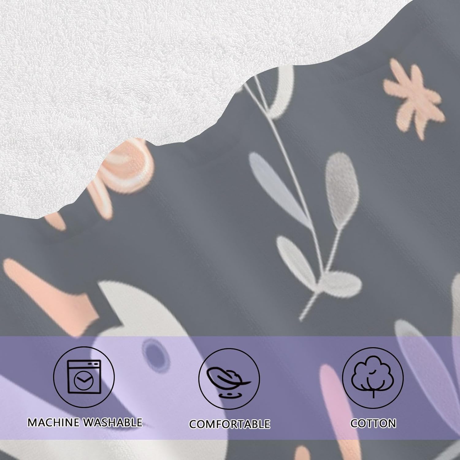 Hand Towels Premium Soft and Highly Absorbent Swans and Leaf 2 Pcs Towels for Bathroom Set 100% Cotton Decorative Face Towels