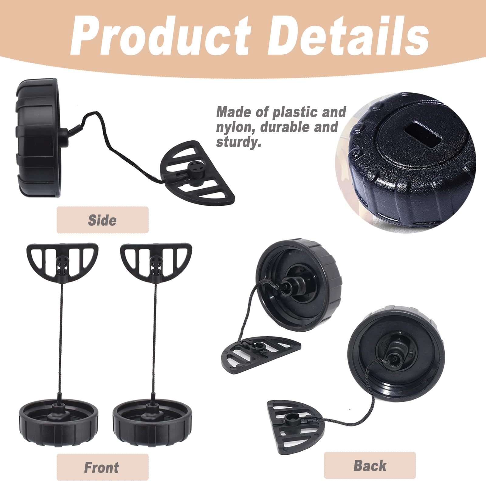 Bouchon de ventilation de réservoir d'huile de carburant, facture de canard pour Stihl MS180 MS170 018 017 MS 170 180, pièce de rechange pour tronçonneuse, outil de jardin, 2/5 pièces  1420