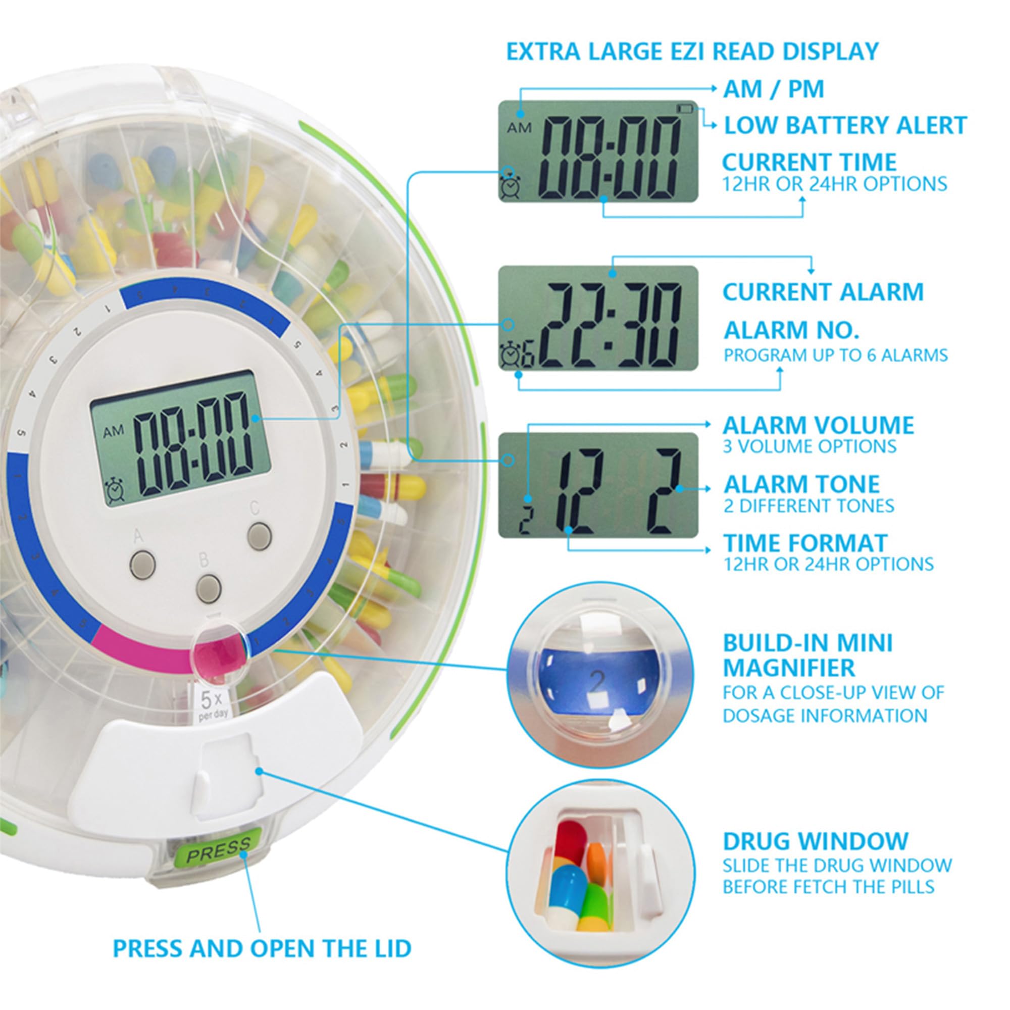 GIMA Portapillole wireless con bluetooth 25871