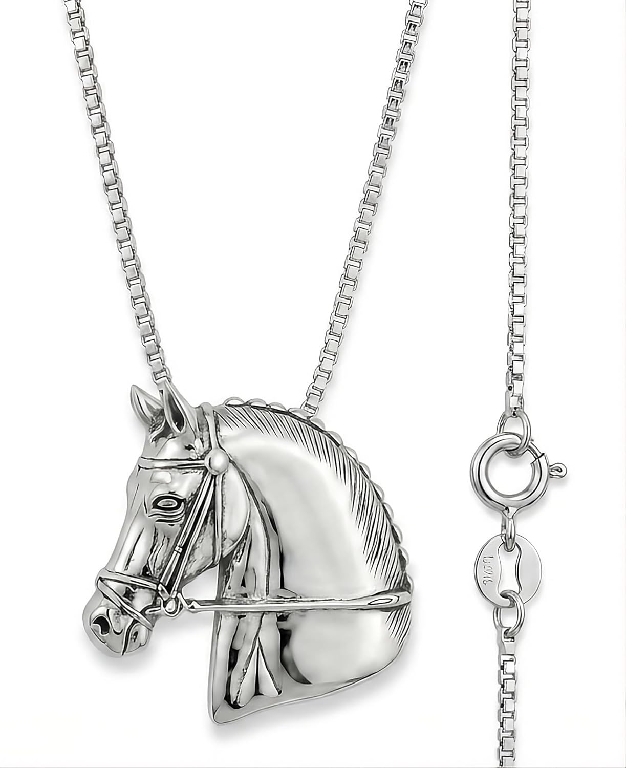Jewelry Trends Horse Head Equestrian Fine Silver Plated Brass Brooch Lapel Pin