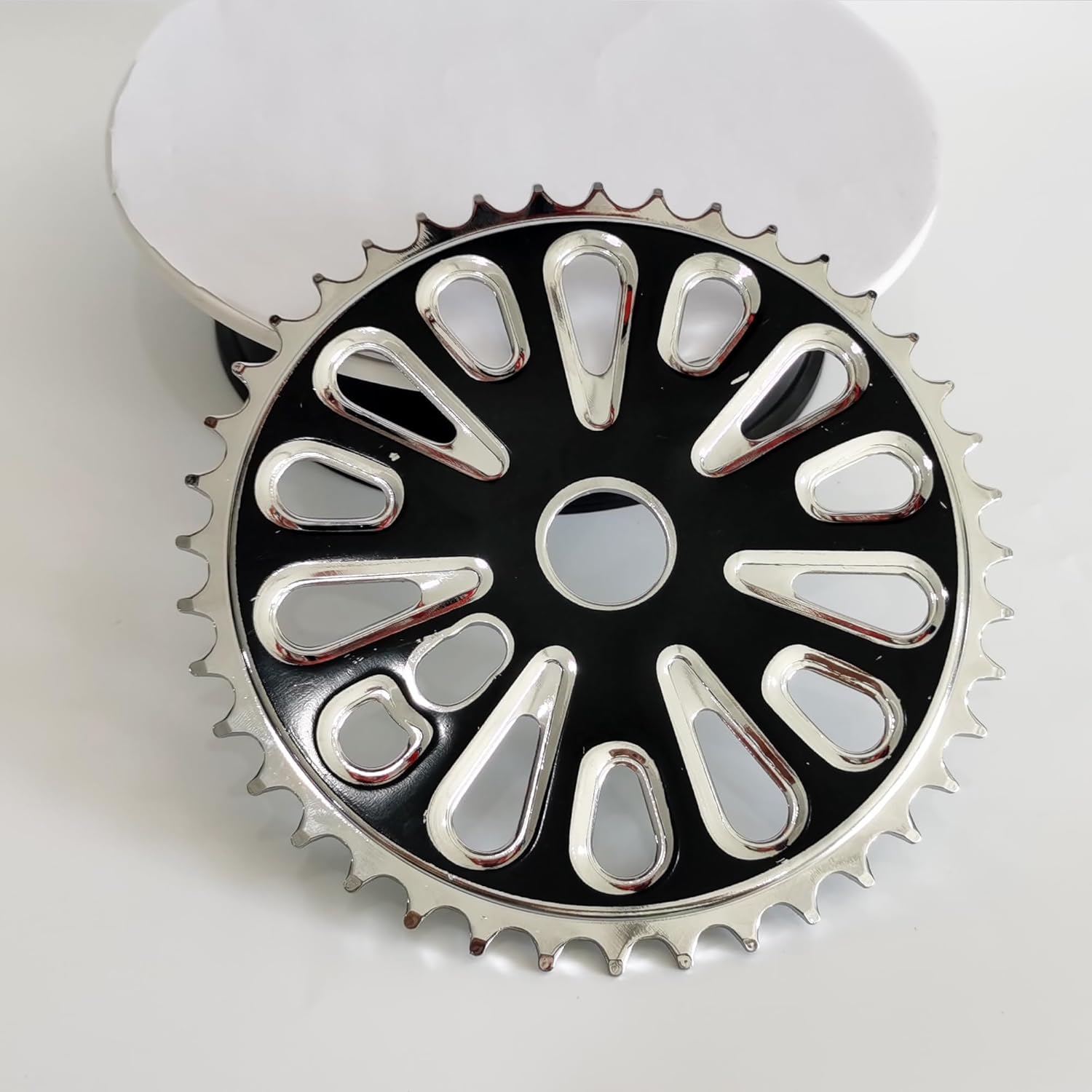 2”Cup Wide Pedal Crank Kit, One-Piece Crank, for 2- Stroke Motor,Gas Motorized Bicycle 48cc/66cc/80cc (Black, 40 Teeth)