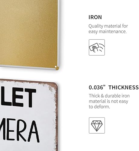 Miniatura 3 de Aikeory Cartel de pared divertido para baño, con texto en inglés «Is for Research Use Only», cartel de metal divertido para cocina, jardín, baño,