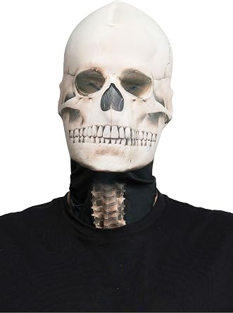 Faux Real Unisex-Adults Skeleton Mask, White, One Size