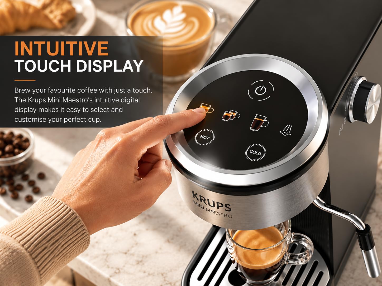 KRUPS Mini Maestro Espresso Machine - Make Espresso & Latte -3