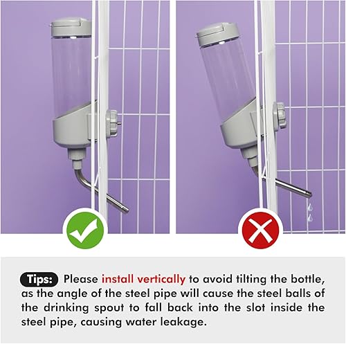 Miniatura 2 de VANNON Top Fill - Dispensador de agua para perros para jaulas, botella de agua de alimentación automática de 23 onzas para perros, gatos y conejos,