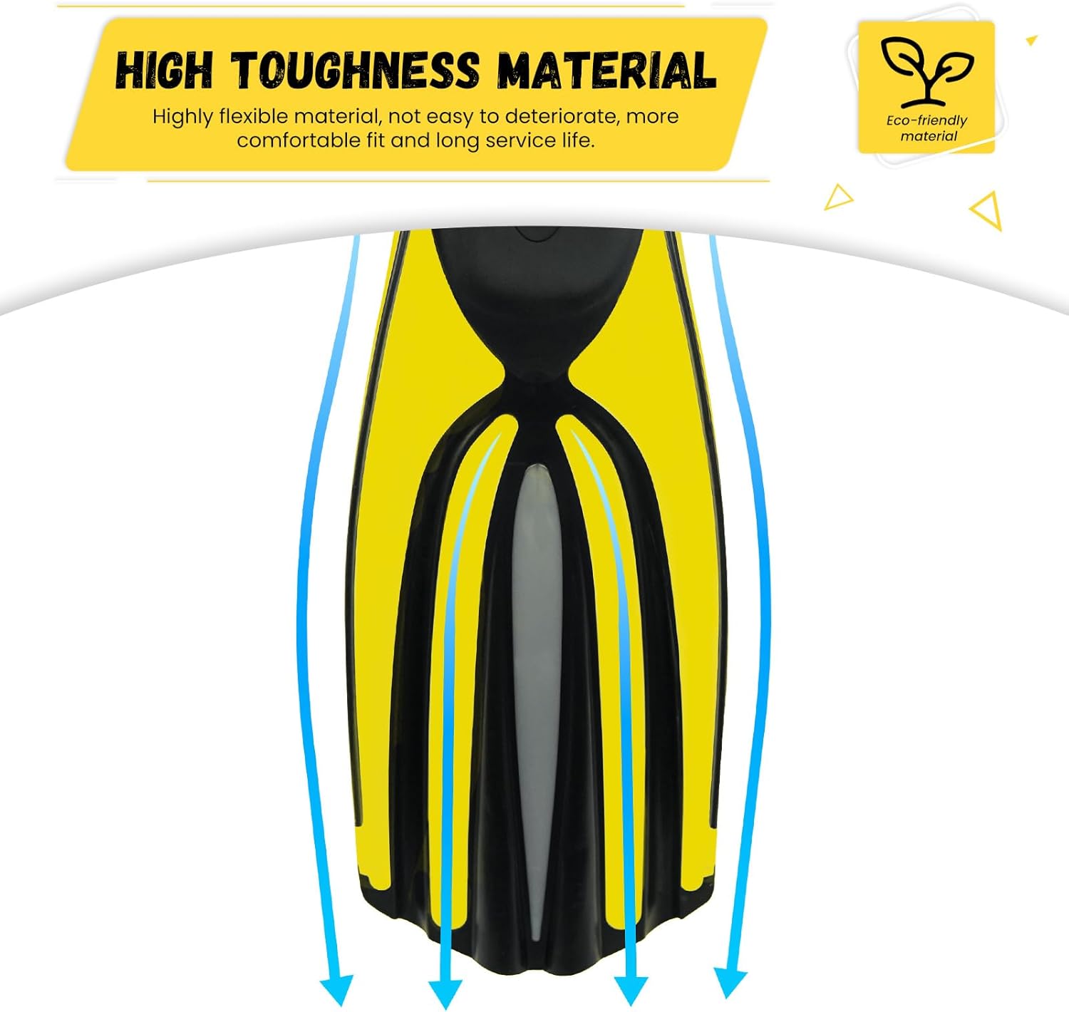 TUDIVING-Diving Fins Long Silicone Flippers Swim Equipment Snorkel Fins New Professional Scuba Fins Adults Men Women