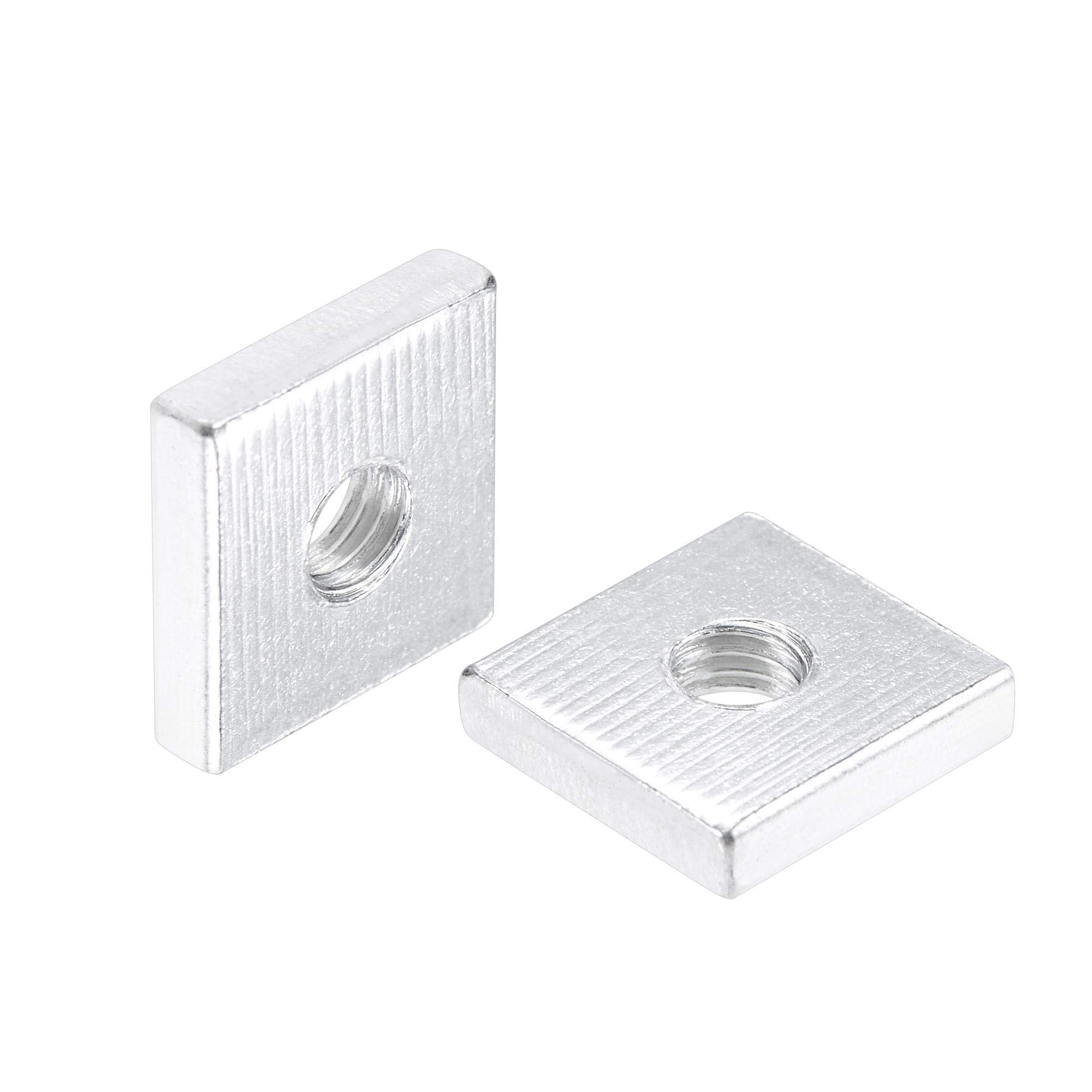 sourcing map Écrous carrés, M5 x 13 mm x 3 mm, Zingué, assortiment de 25 pièces
