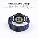 XMUXI Nylon 20mm Watch Strap Compatible with Galaxy Watch 7/6/5/4 40mm 44mm Strap,Compatible with Huawei Watch GT3/GT2 42mm/Forerunner 165/158/Vivoactive 6/5/3 Quick Release Sport Band (Black) gallery image