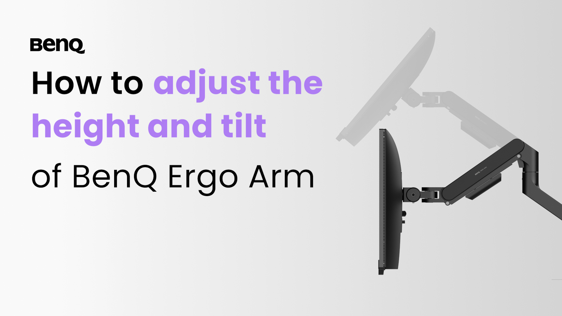 BenQ Ergo Monitor Arm -Gas Spring Monitor Stand for Up to 45
