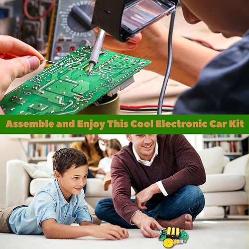 Miniatura 4 de MiOYOOW Kit de coche de control remoto DIY, kit de práctica de soldadura de coche inteligente para principiantes, proyectos educativos de soldadura
