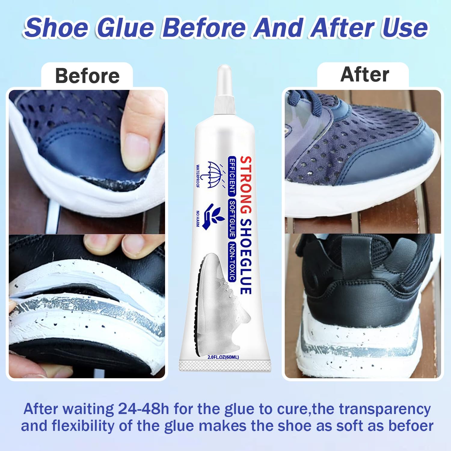 Transparent Shoe Glue for Sole Repair Waterproof & Algeria Ubuy