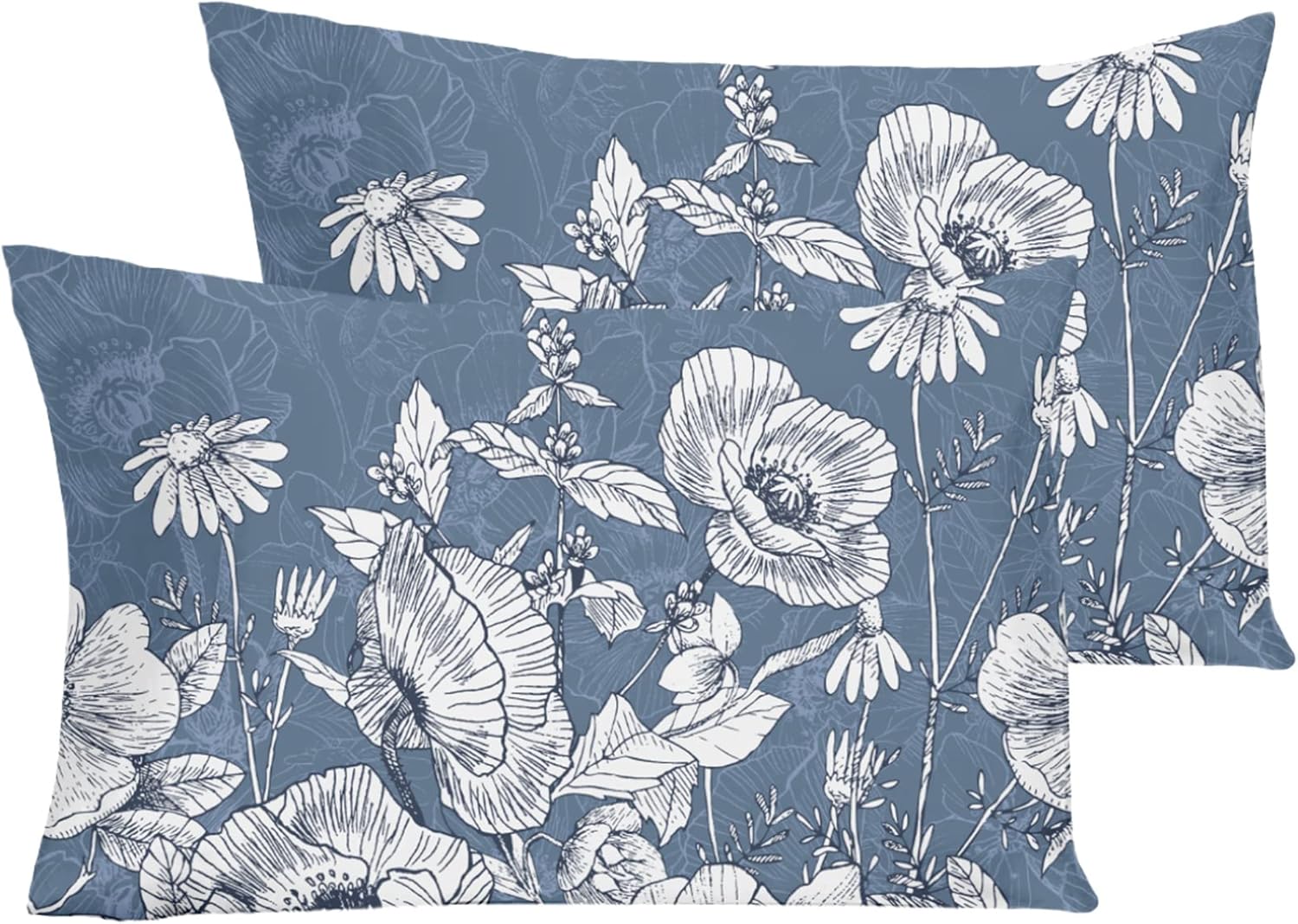 Amazon.com: YIYEA 100% Brushed Microfiber Pillow Cases Standard Size ...