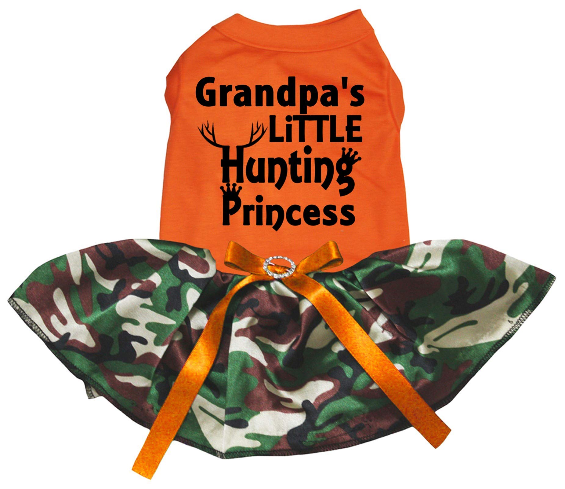 Robe pour chien grand gabarit orange motif camouflage chasse taille XXL