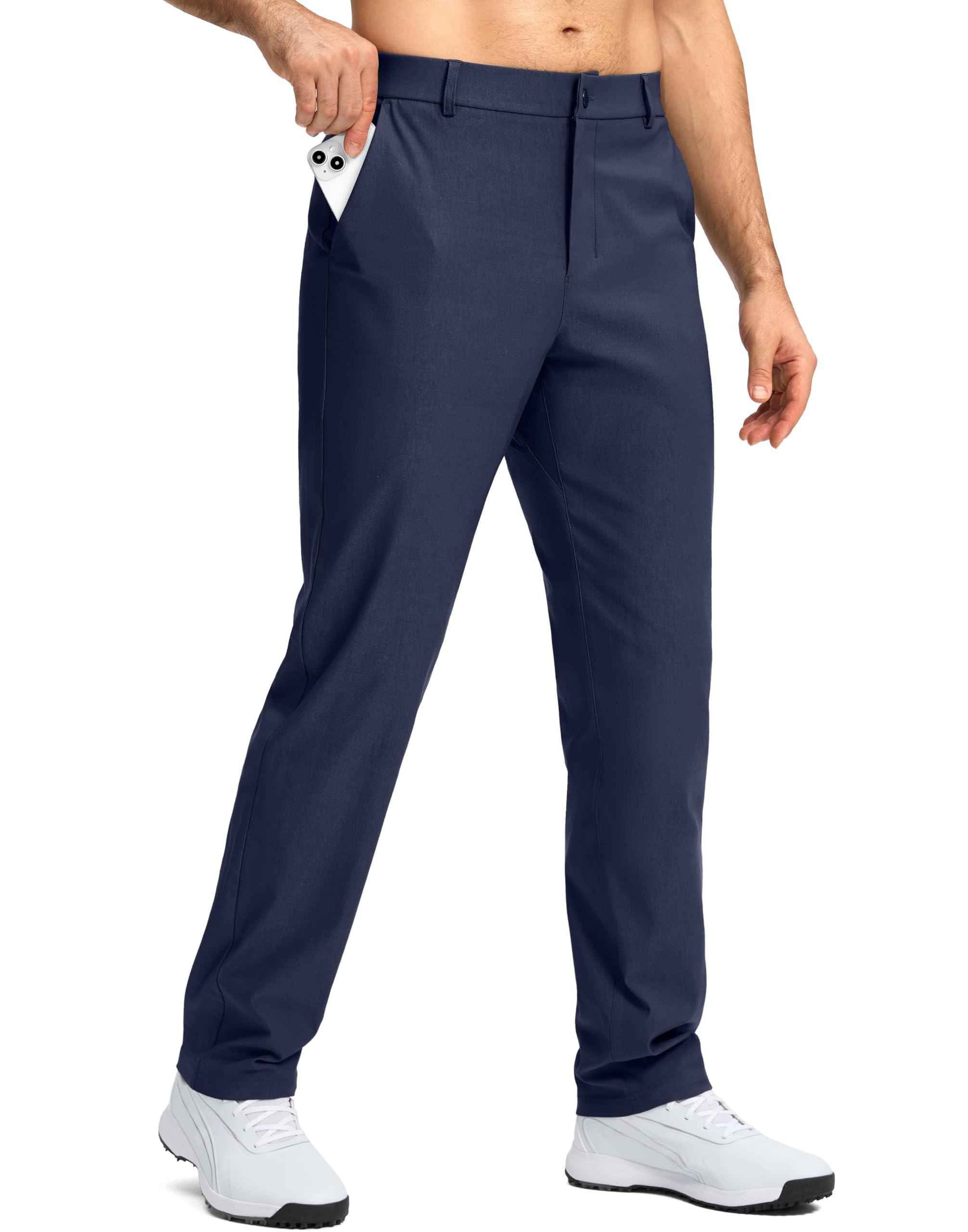 Mens Golf Pants 30 32 34 Stretch Dress Pants Quick Dry Casual Slacks Work Business Trousers for Men
