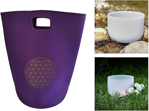 Miniatura 3 de Bolsa de cristal resistente con asa, estuche de transporte para cuenco de cristal, bolsa de viaje para yoga, regalo, al aire libre, 10 pulgadas