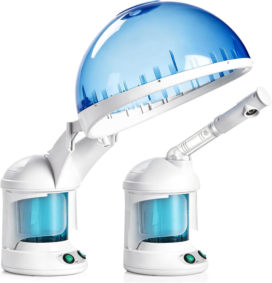 SUPER DEAL Hair Steamer PRO 3 en 1 Vaporizador facial de ozono multifunción con capó, terapia capilar y vaporizador facial para uso de cuidado personal en casa o salón