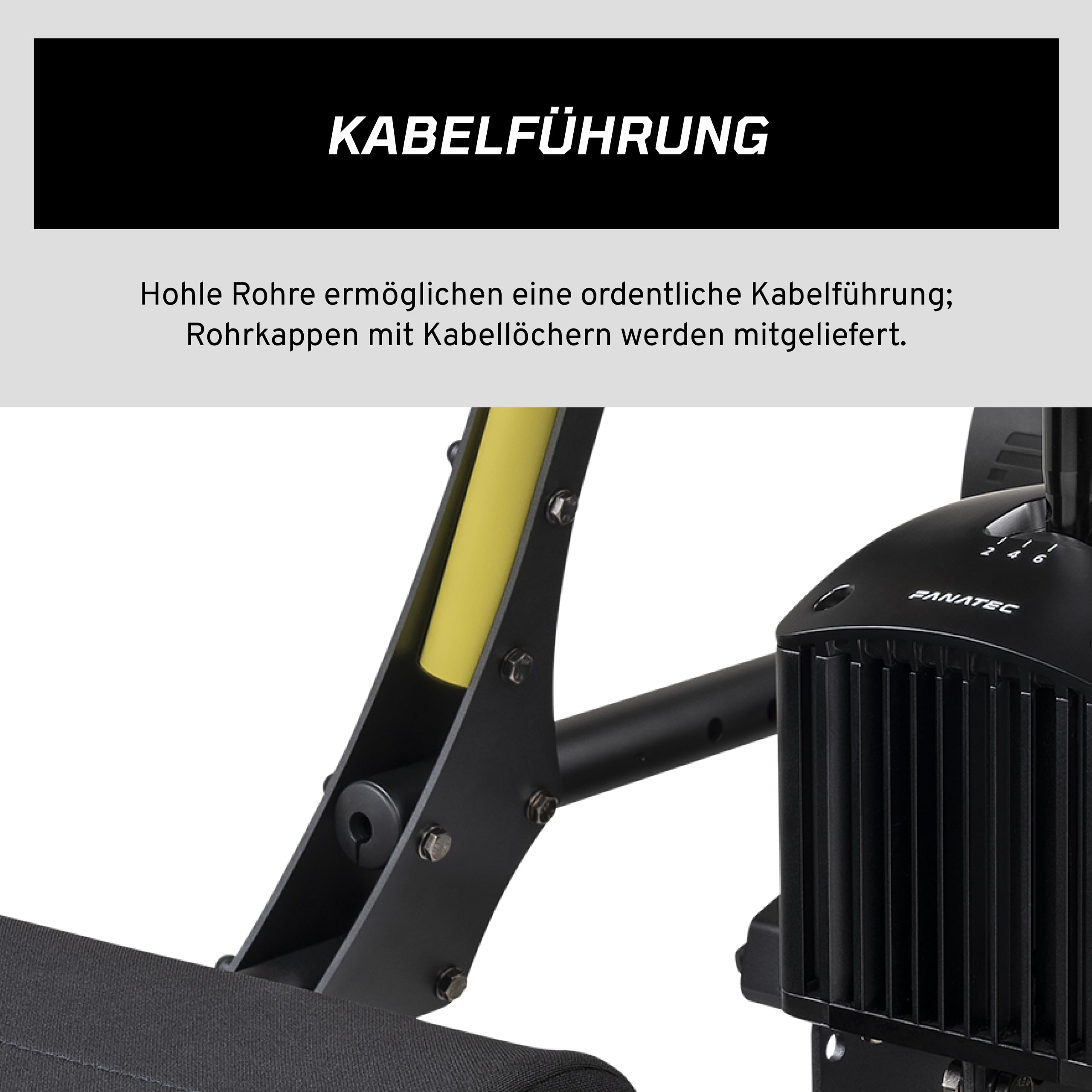 Corsair FANATEC Sim Racing CSL-Cockpit V1.5 Schwarz Stahlverstärkter Aluminiumrahmen Universal Wheel Base-Halterung GT-Fahrposition