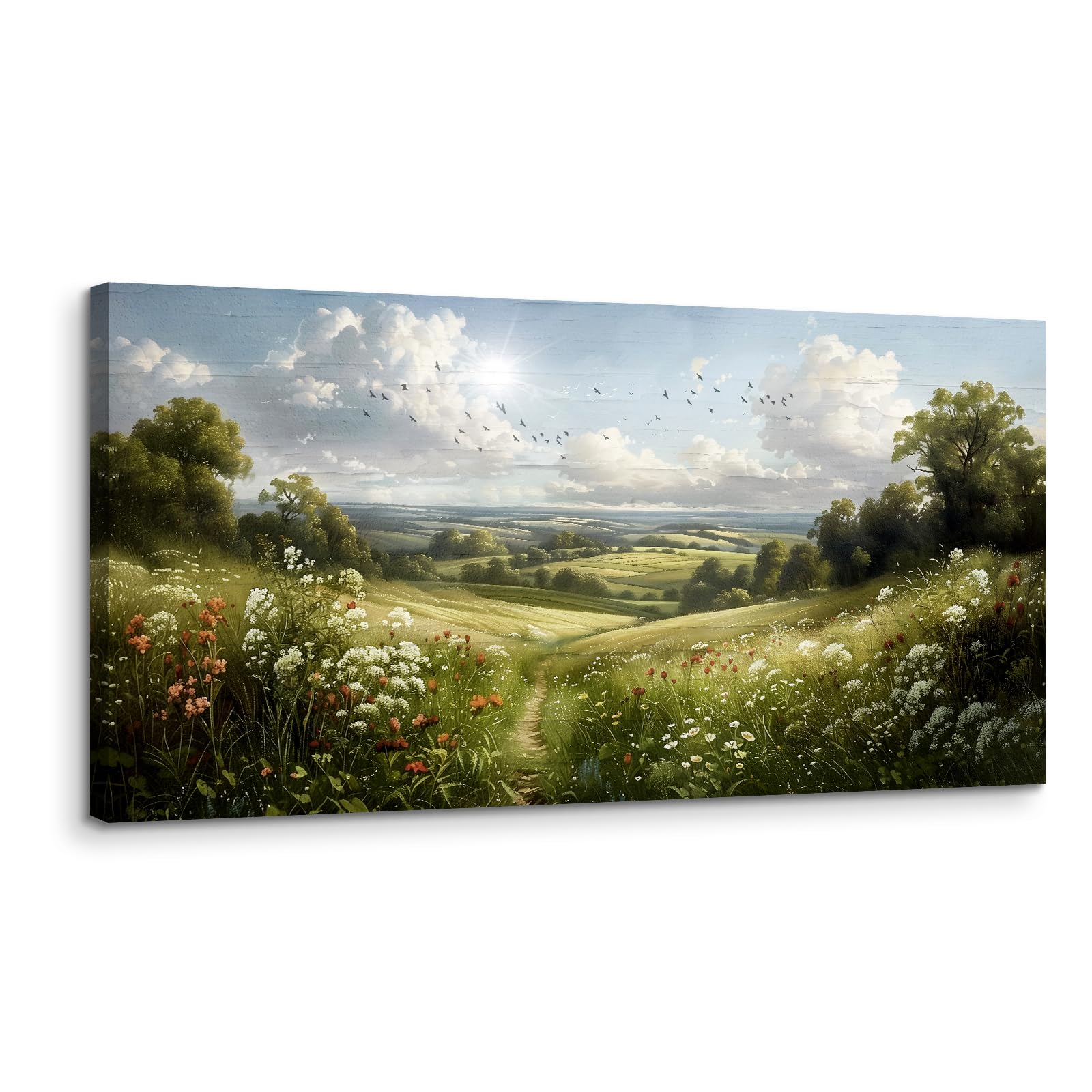 MHARTK66 Cuadros Decoracion Salon Modernos, 50x100 cm Grandes Laminas Decorativas Pared Dormitorios, Lienzos Decorativos Pared Campo Soleado, Wall Art Comedor Pasillo Baño