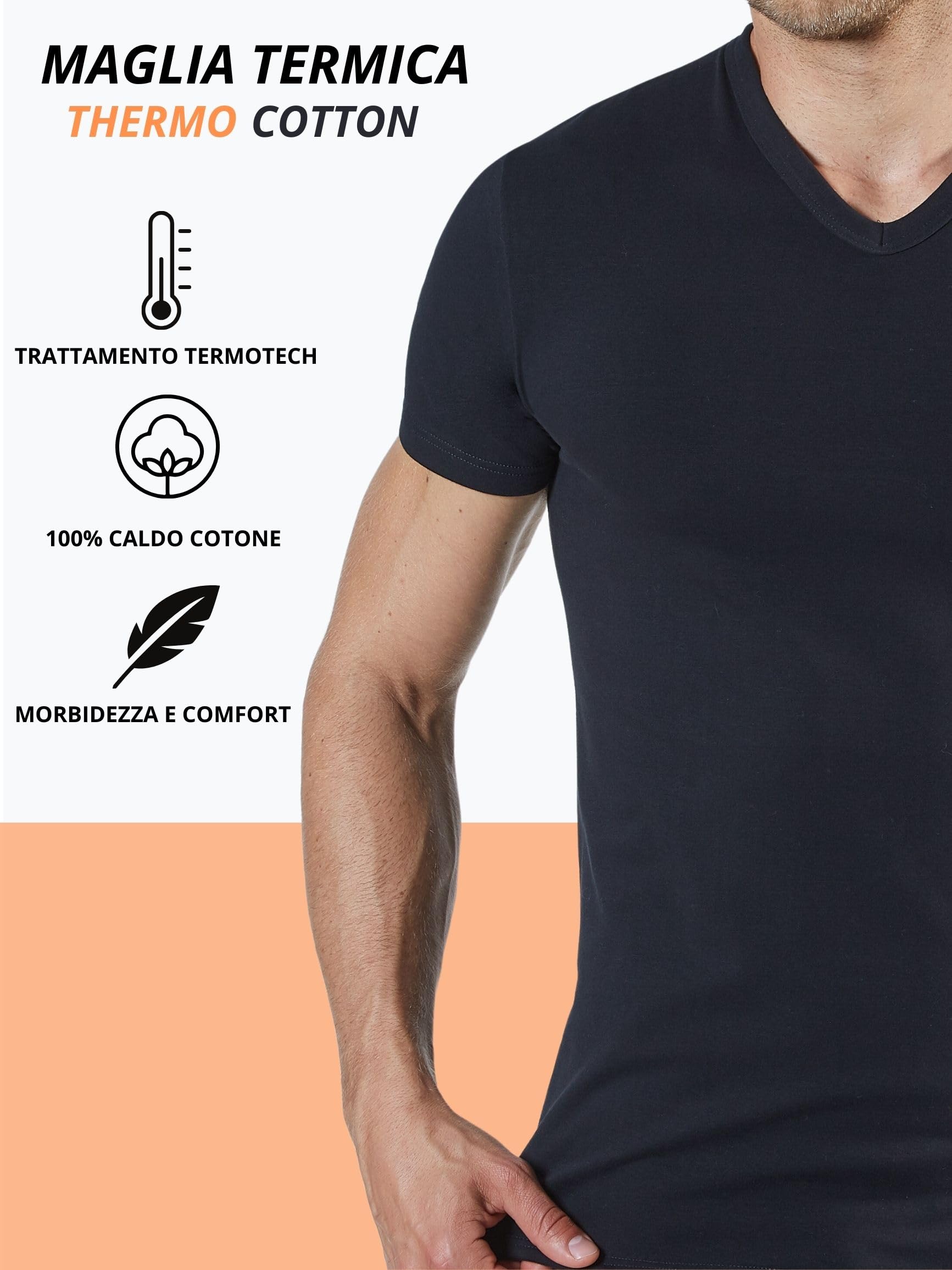 Liabel 2 koszulki termiczne mężczyźni 100% ciepła bawełna Interlock nowa koszulka termiczna mężczyźni w Thermocotton miękkie i parowa bielizna męska bawełna biały lub czarny S-XXL
