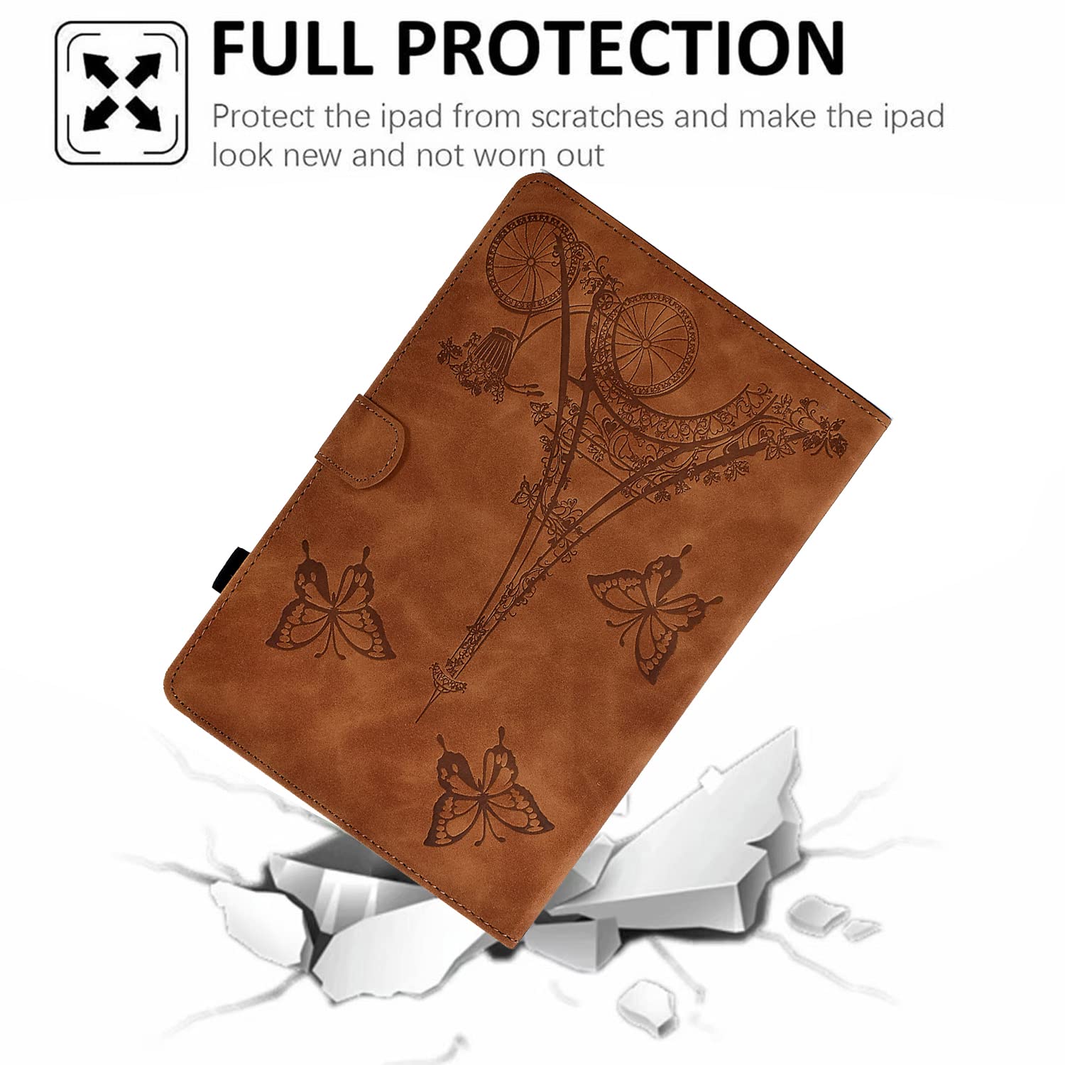 Custodia iPad Mini 6 Similpelle - Supporto Rotante 360° e Retro Chiaro