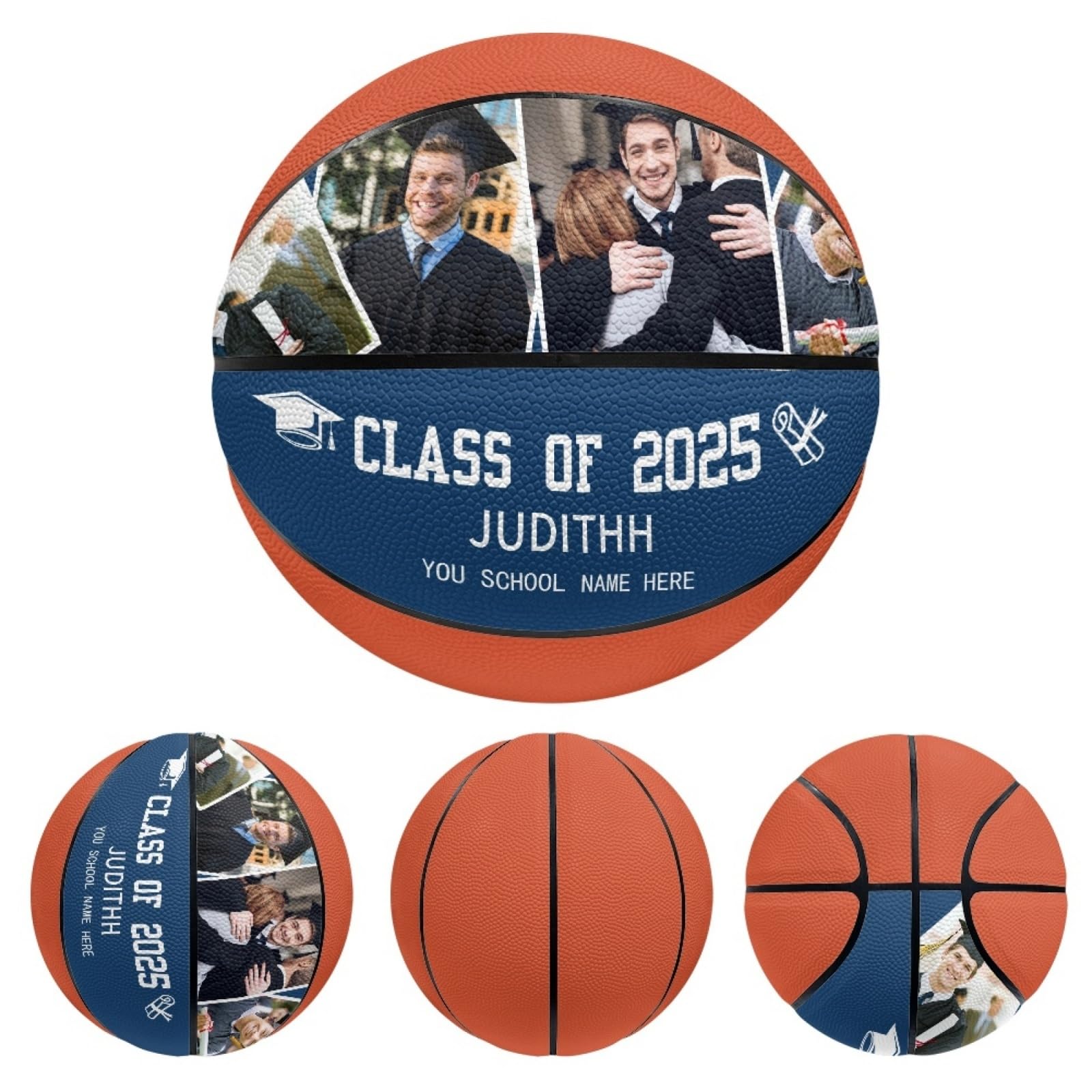 Balón de baloncesto personalizado de tamaño 5/7 (27,5/74,9 cm) con imagen, foto de nombre personalizada, baloncesto callejero, día del padre, Navidad, cumpleaños, mejor padre de todos los tiempos,