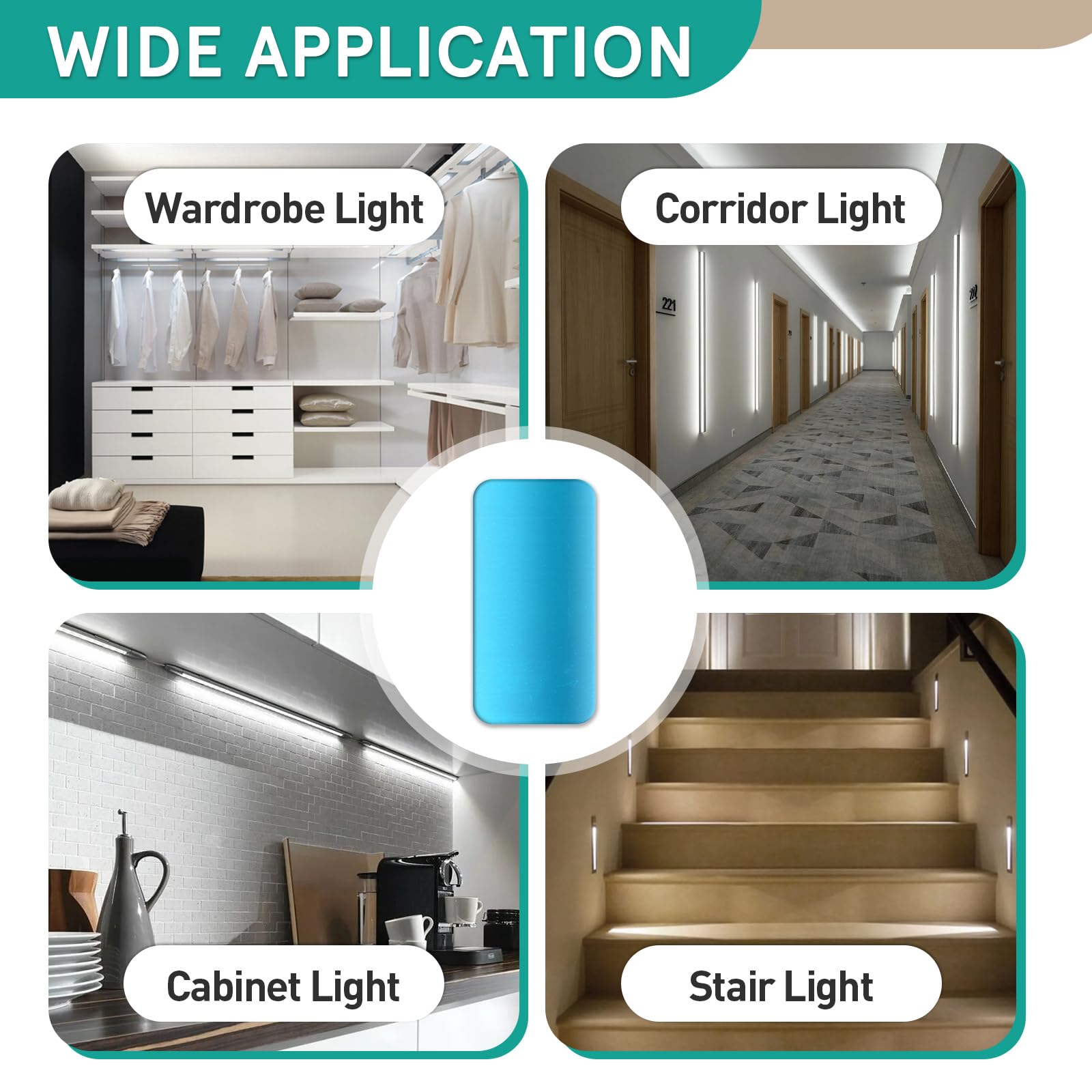 12 Pcs Under Cabinet Light Magnetic Strip Replacement with Adhesive Backing — Amazon image 7