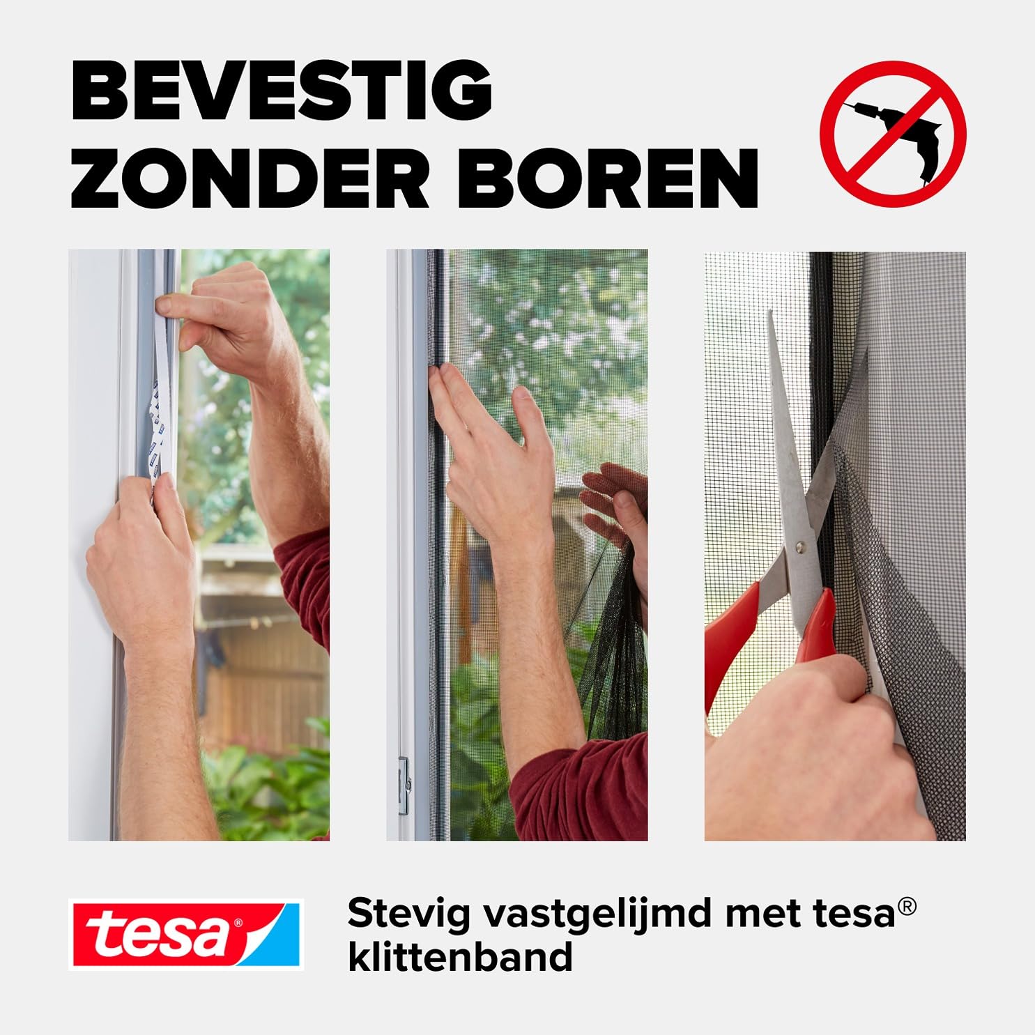 Insect Stop Standard Vliegenhor voor ramen in een pak van 2 Zelfklevend
