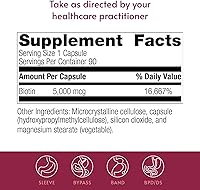 Vista 4 de Bariatric Advantage Biotina 5,000 mcg - para pacientes de cirugía bariátrica - Mini cápsulas fáciles de digerir - Suplemento de biotina - Soporte