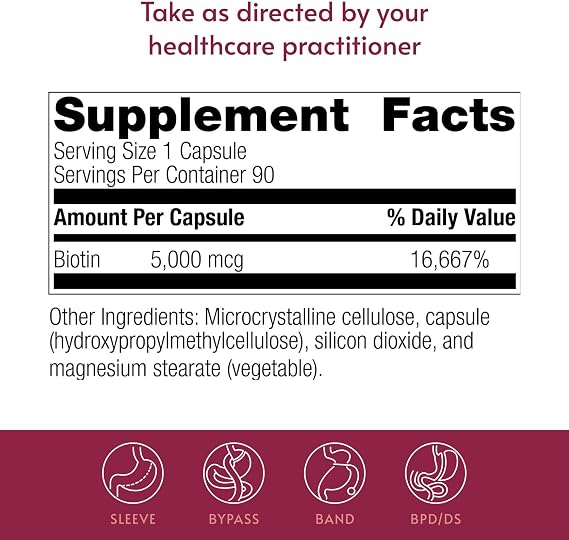 Bariatric Advantage Biotin 5,000 mcg, 90 Count
