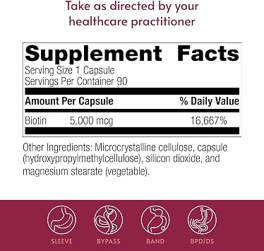 Bariatric Advantage Biotin 5,000 mcg, 90 Count