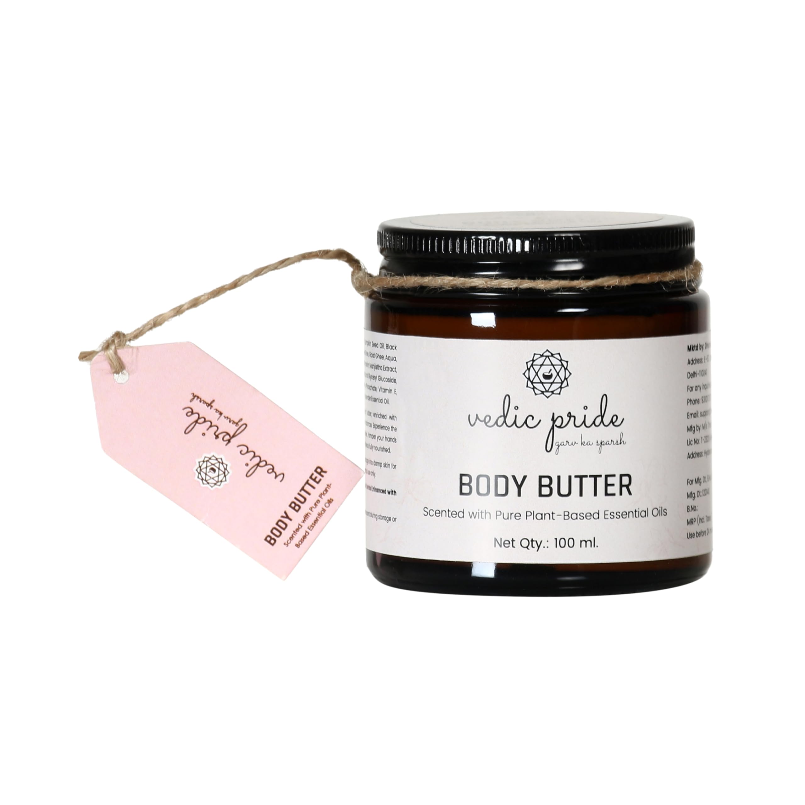 Ayurvedic Body Butter -1 00 ML | Ghee-Based Deep Moisturizing and Nourishing Lotion for Smooth and Healthy Skin | Rich, Nourishing Formula with Ayurvedic Herbs and Essential Oils | Luxurious Herbal Moisturizer